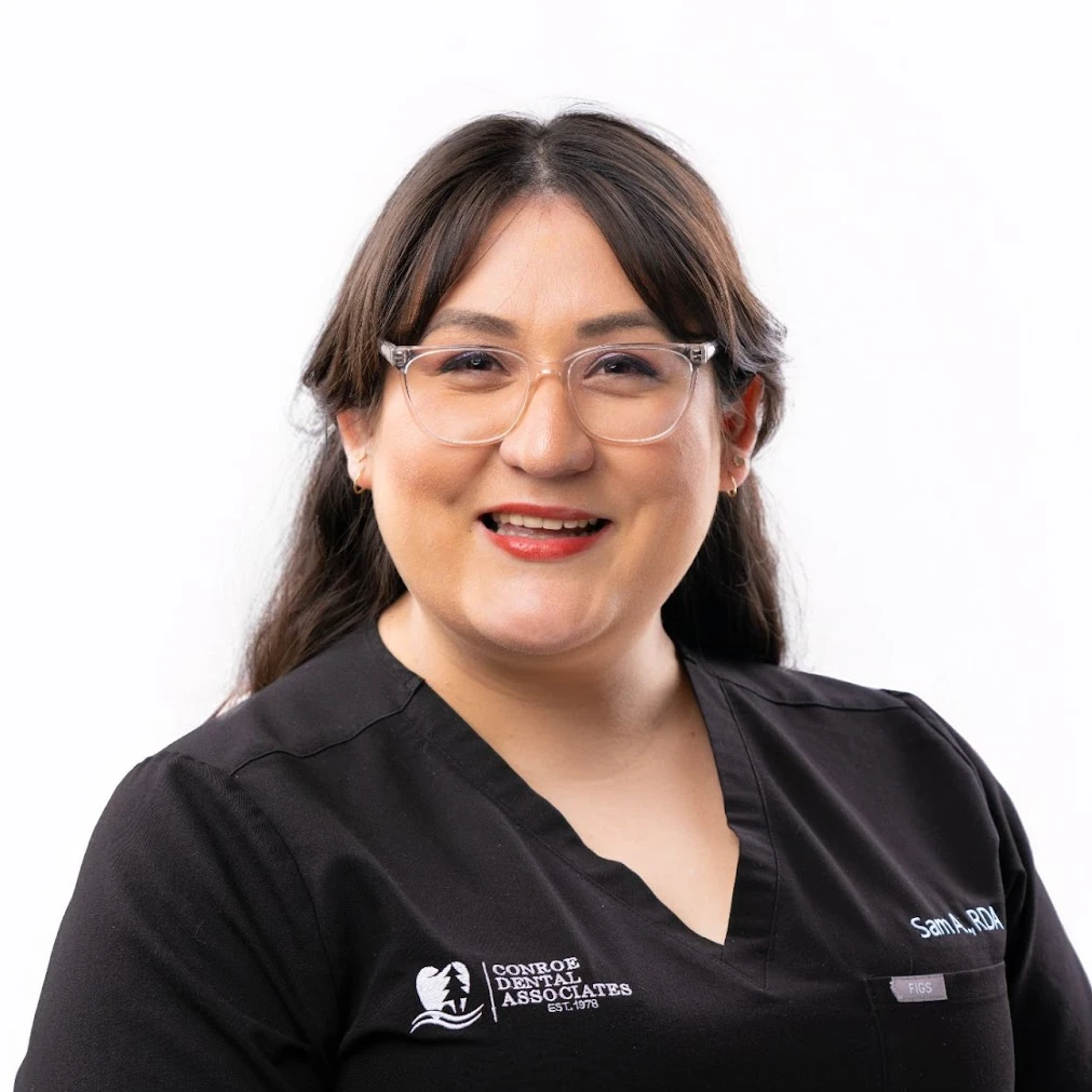 Sam - Treatment Coordinator at Conroe Dental Associates. Helping you understand and plan your dental treatment journey.